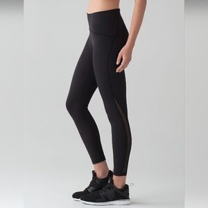 LULULEMON Train Times 7/8 Pant Leggings  *25" Black Womens Size 4